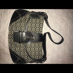 Black small coach hand bag